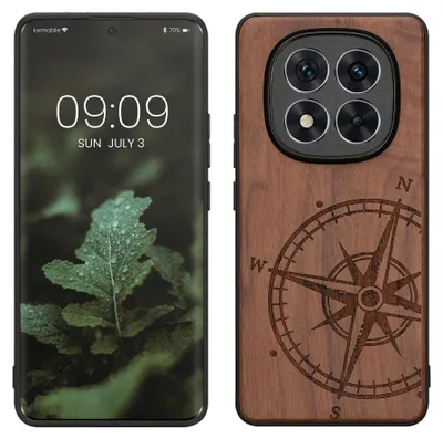 Produktbild von kwmobile Handyhülle für Xiaomi Redmi Note 14 Pro+ 5G / Redmi Note 14 Pro Plus 5G Hülle Holz - Case mit TPU Bumper - Stoßfestes Hardcase - Schutzhülle