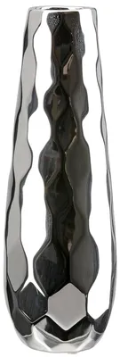Productafbeelding van Gilde Vase, "Raute", Keramik, silberfarben, , H. 36 cm, D. 13 cm  55366