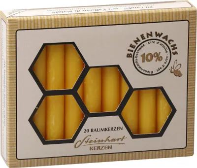 Produktbild von Baumkerzen 10% Bienenwachs 95 x Ø 13 mm, 20 Stück