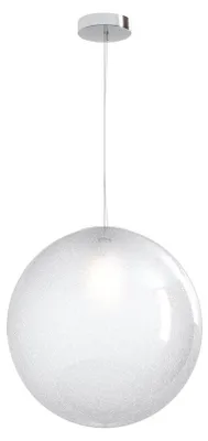 Produktbild von Aufhängung Contemp Glitter Metall Chrom Glas geblasen Transp 1 Licht E27 40Cm