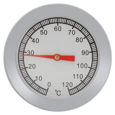 Image de Thermomètre pour barbecue, thermomètre en acier inoxydable pour grillades et cuisson, de 0 à 120°C