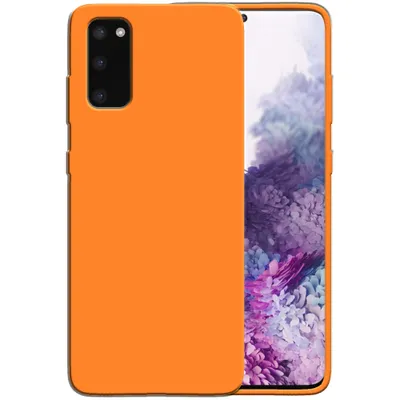 Image de Smartphonica Étui en silicone pour Samsung Galaxy S20
  Plus avec intérieur souple - Orange