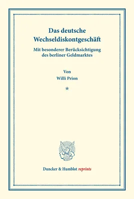 Produktbild von Das deutsche Wechseldiskontgeschäft.