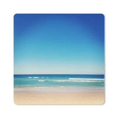 Produktbild von MuchoWow® Mauspad Mousepad Strand - Meer - Blau 20x20 cm - Mousepads - Maus Mat - Pad - Mausunterlage - Desk Mat - Bureauartikeln