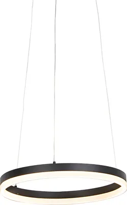 Produktbild von Design Ring Hängelampe Schwarz 40 cm inkl LED und Dimmer Anello