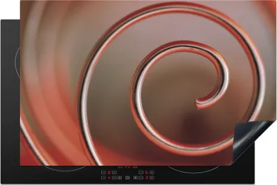 Produktbild von KitchenYeah© Herdabdeckplatte Spirale mit einer Kupferstruktur , 81x52cm, Küche Deko, Glaskeramikkochfeld Herdabdeckung, Abdeckplatte fùr Kochfeld