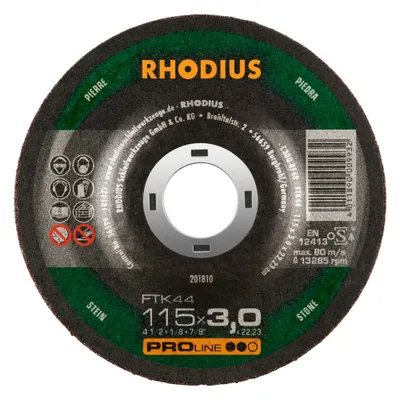 Produktbild von Rhodius Trennscheibe FTK 44 115x3,0x22,23mm Stein Proline - 201810