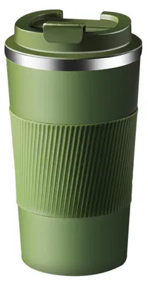 Isolierbecher 510 ml, Edelstahl, vakuumisoliert, auslaufsicher, grün