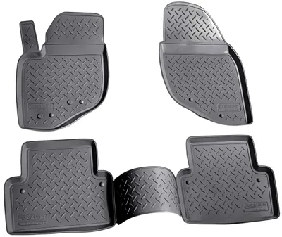 Image de tapis en caoutchouc 3D pour VOLVO V70 / XC70 | 2000 - 2007 | ajusté avec bordure