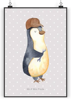 Produktbild von Mr. & Mrs. Panda Bild Wenn Papa es nicht reparieren kann, sind wir am Arsch DIN A5 - Grau Pastell - Geschenk, drucke, Vatertag, Kunstdruck, wanddeko, Muttertag, Wandbild