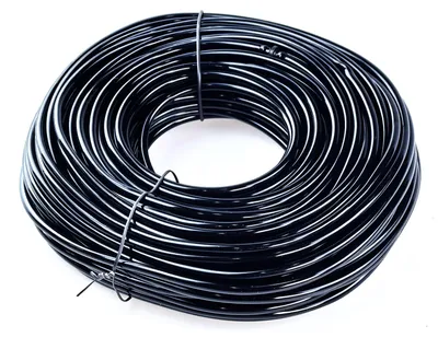 Bewässerungsschlauch 50 m, 4/7 mm, PVC, schwarz, für Tropfbewässerung
