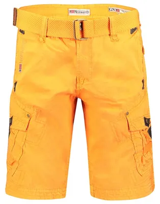 Produktbild von Geographical Norway Cargoshorts Herren kurze Hose parachute ORANGE cargo shorts Mit Gürtel