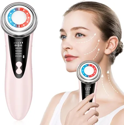 Produktbild von Gesichtsmassagegerät, Faltenentferner, Gerät zur Straffung des Halsgesichts, Vibrationsmassagegerät, EMS-Gesichtsgerät für Facelifting, Tiefenreinigun