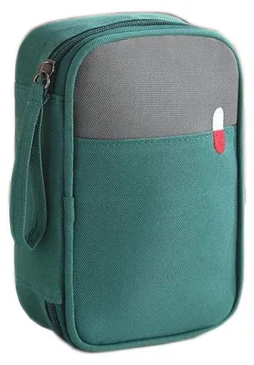 Produktbild von Erste-Hilfe-Tasche M wasserdicht grün mit Fächern für Reisen Camping Zuhause