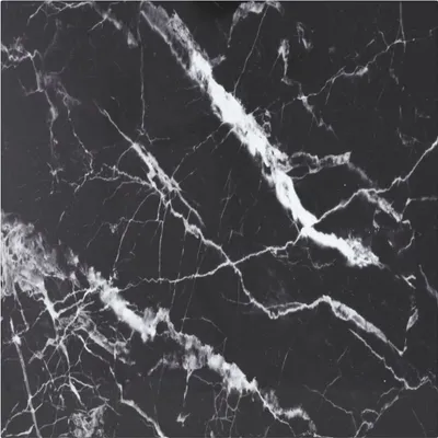 Zdjęcie produktu dla Blat stołu, czarny, 60x60 cm, 6 mm, szkło ze wzorem marmuru
