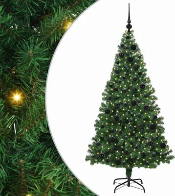 Image de vidaXL Arbre de Noël artificiel avec 300 LED avec support Vert 180 cm