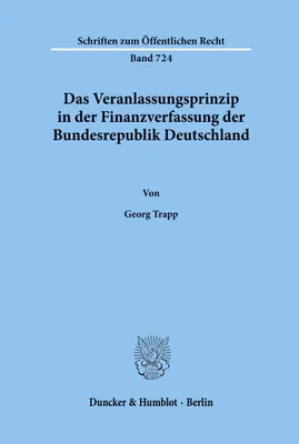 Produktbild von Das Veranlassungsprinzip in der Finanzverfassung der Bundesrepublik Deutschland.