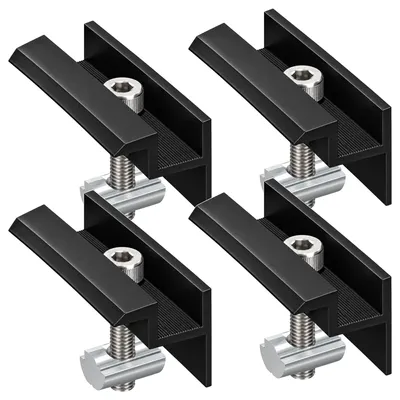 Produktbild von Befestigungsklemmenset schwarz für 1 Solarmodul
