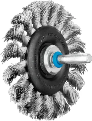 Productafbeelding van Rondborstel RBG 7012/6 INOX, diameter 70 mm, draaddikte 6 mm, draadsterkte 0,35 mm, bevestigingsmaat 12 mm, 25000 omwentelingen per minuut