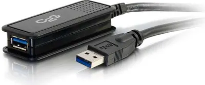 Immagine prodotto di C2G Cavo di prolunga attivo USB 3.0 USB-A maschio a USB-A femmina da 5 m - Cavo di prolunga USB - da USB tipo A (M) a USB tipo A (W) - USB 3.0 - 30 V - 5 m - attivo - nero