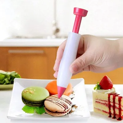 Obrázok produktu pre 4-dielna sada na zdobenie, silikón, fondán, zdobacie perá, torty, dezerty