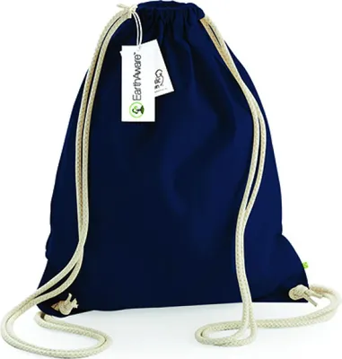 Immagine prodotto di Westford Mill W810 | EarthAware Organic Gymsac / 37 x 47 cm - Colore: French Navy - Dimensioni: 37 x 47 cm