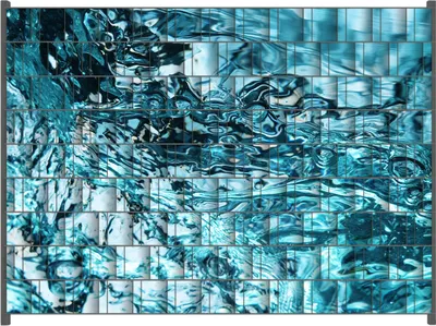 Produktbild von Wallario Zaunsichtschutz mit Motiv Frisches blaues Wasser in Aufruhr für Ein- und Doppelstabmatten Zäune in der Größe 250 x 180 cm