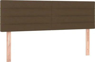 Image de Têtes de lit 2 pcs. Marron foncé 72x5x78/88 cm Tissu