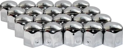 Productafbeelding van EUFAB 15231, verchroomde wielmoerdoppen, 19 mm, metaal, 20 stuks per blisterverpakking, C