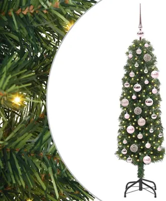 Immagine prodotto di vidaXL Albero di Natale artificiale con 150 LED con supporto verde 120 cm