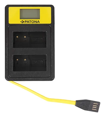 Zdjęcie produktu dla Podwójna ładowarka Panasonic DMW-BLC12 E z wyświetlaczem LCD, USB