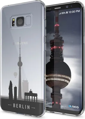 Produktbild von Samsung Galaxy S8 Plus Hülle Handyhülle von NALIA, Silikon Motiv Case Schutzhülle Berlin Skyline