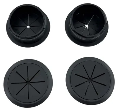 Produktbild von Kabeldurchführung Büro, Runde Flexible Kunststoff, 60 mm, 4 Stück