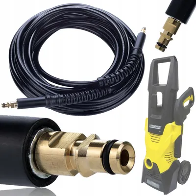 Productafbeelding van Accessoireset Vervanging – Spuitpistool, 10m Hogedrukslang, Schuimpistool | 5 Spuitmond, 200bar, Click/M22 | Compatibel met Kärcher K2–K7