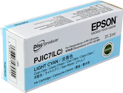 Produktbild von Epson Discproducer Ink PJIC7(LC), Light Cyan..., High (L) Yield, Cyan, 31,5 ml, 1 Stück(e), Einzelpackung