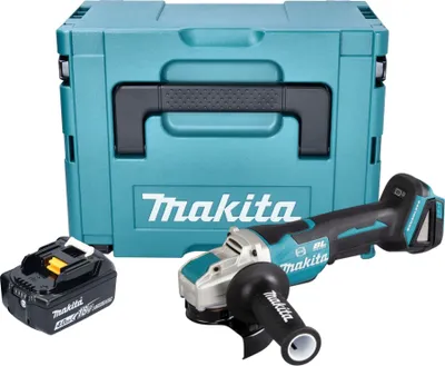 Produktbild von Makita DGA 520 M1JX1 Akku Winkelschleifer 18 V 125 mm X-LOCK Brushless + 1x Akku 4,0 Ah + Makpac - ohne Ladegerät