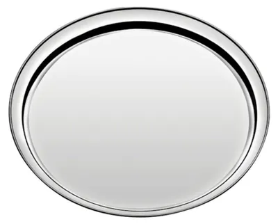 Imagen del producto de Tramontina BUENA, bandeja redonda, bandeja de servicio, plato de servir, acero inoxidable, diámetro 35 cm, 61413-350