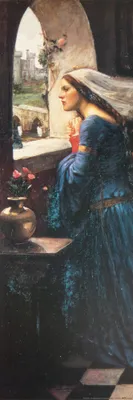 Obrázek produktu pro John William Waterhouse Art Print Obraz - Fair Rosamund, 1916 (91 x 30 cm)