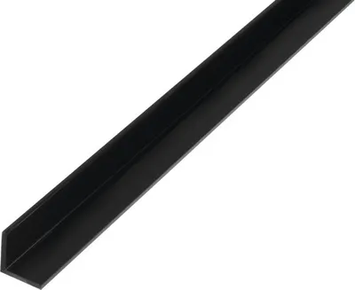Produktbild von Winkelprofil PVC schwarz 25x25x1,8 mm, 2 m
