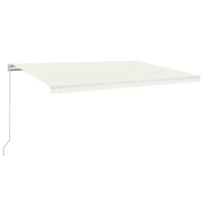 Produktbild von vidaXL Markise Manuell Einziehbar mit LED 500x300 cm Creme