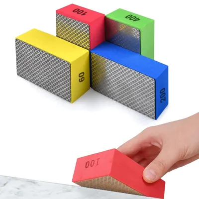 Image de 4 disques de polissage diamantés pour le ponçage et le polissage, avec différents grains