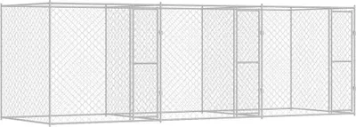 Immagine prodotto di vidaXL Gabbia per cani argento 600 x 200 x 200 cm Acciaio zincato