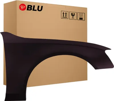 Image de BLU Aile Compatible avec Audi A4 B8 S4 LZ9X Droite Schwarz CherrySchwarz | 2007-2011 | Avant | Peint| Prêt à Monter | Galvanisé