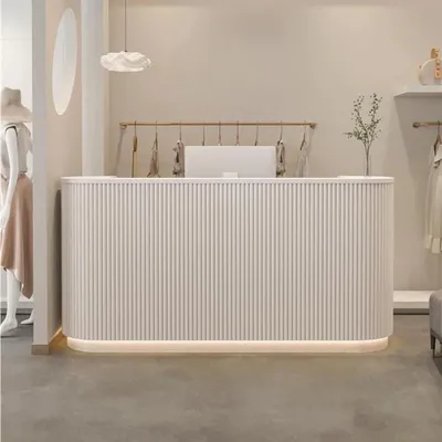 Produktbild von Geschäft Salon Empfangstisch Theke Tresen Kasse Laden Beige 210*60cm【M Tiaowen 210】