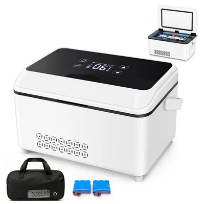 Tragbare Insulinkühlbox 2–8 °C, 13600 mAh, LCD, für Reisen