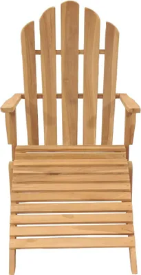 Produktbild von vidaXL Adirondack-Stuhl mit Fußteil Massivholz Teak