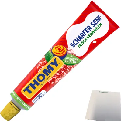 Produktbild von Thomy scharfer Senf mit natürlichen Zutaten (200ml Tube) + usy Block
