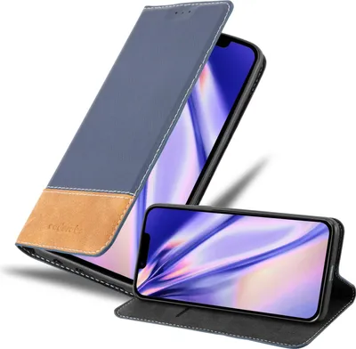 Immagine prodotto di Cadorabo Custodia per Apple iPhone 14 Custodia protettiva in pelle artificiale Blu SHandy Case Book Case
