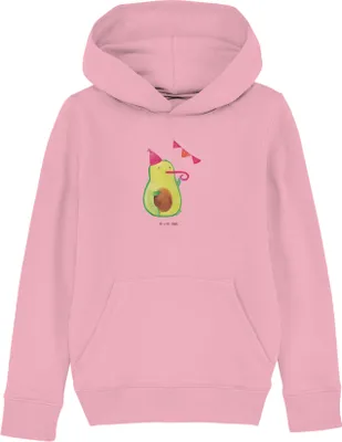Produktbild von Mr. & Mrs. Panda Kinderpullover Avocado Party 7-8 Jahre (122/128) - Baumwolle Pink - Geschenk, Kinderbekleidung, Avocados, Hoodie, Kapuzenpullover, Pullover, Sweater