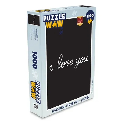 Obrázek produktu pro MuchoWow® Puzzle 1000 dílků Přísloví - Miluji tě - Citáty - Hračky - Pro malé i velké - Hry - Puzzle